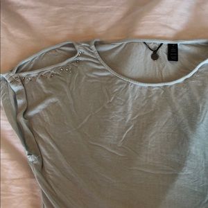 BKE Boutique blue T-shirt with diamonds